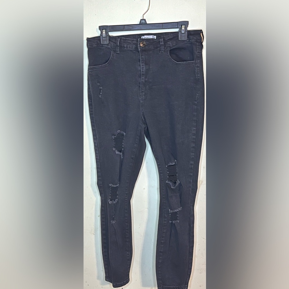 Rue21 Black Distressed Skinny Jeans